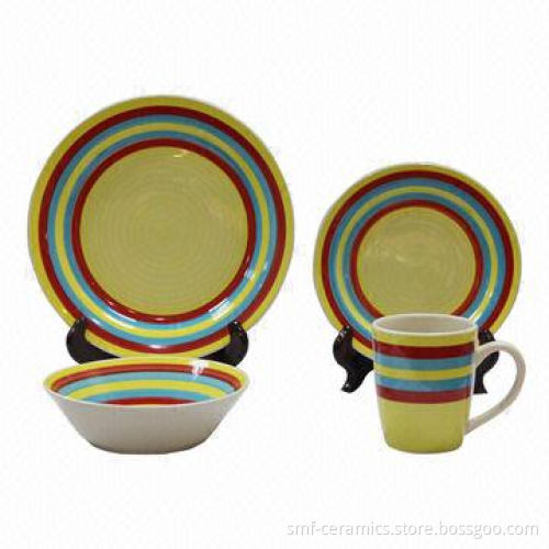 16-piece hand-painting ceramic dinner set, available in any customized pattern